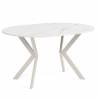 Išskleidžiamas stalas FONTE Ø90(128) bianco marble