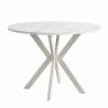 Išskleidžiamas stalas FONTE Ø100(138) bianco marble