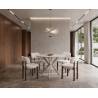 Išskleidžiamas stalas FONTE Ø100(138) bianco marble
