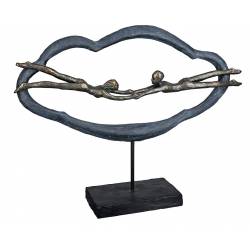 Dekoracija LOVE 41x32 pilka
