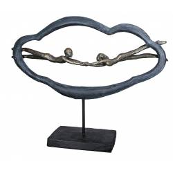 Dekoracija LOVE 41x32 pilka