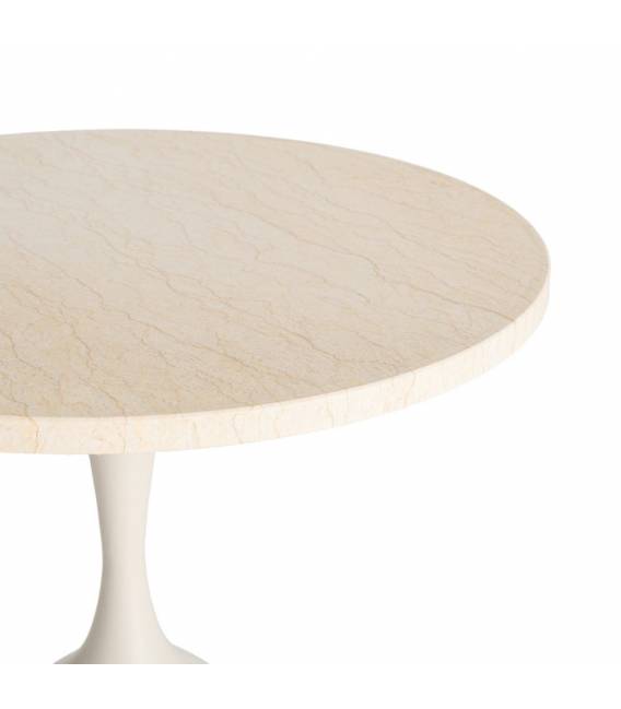Šoninis staliukas MARBLE Ø50 baltas