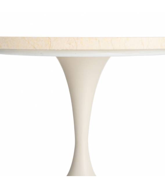 Šoninis staliukas MARBLE Ø50 baltas