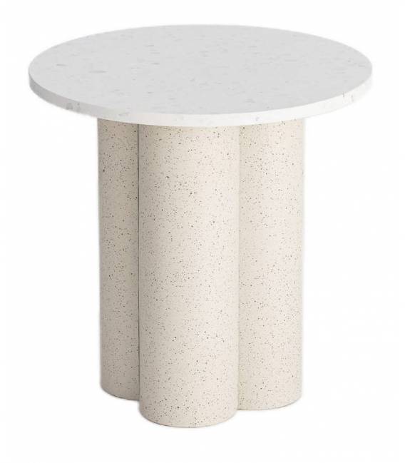 Kavos staliukas MARBLE Ø50 kreminis