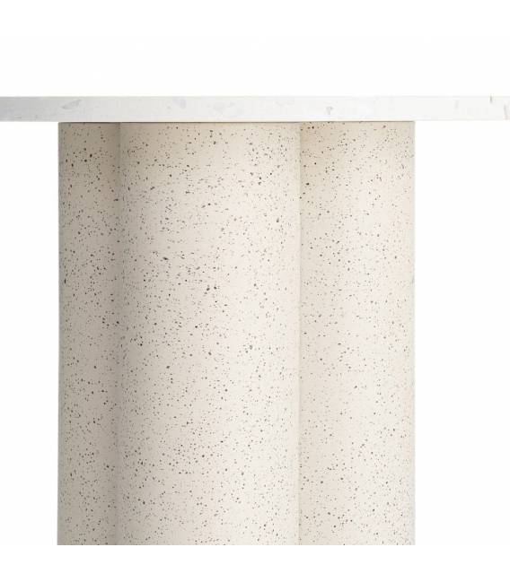 Kavos staliukas MARBLE Ø50 kreminis