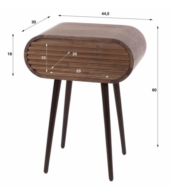 Naktinė spintelė OVALO 45x30 ruda
