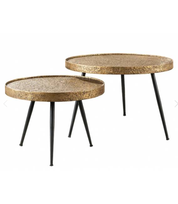 Kavos staliukų komplektas METALLIC Ø58/Ø74 bronzinis (2vnt.)