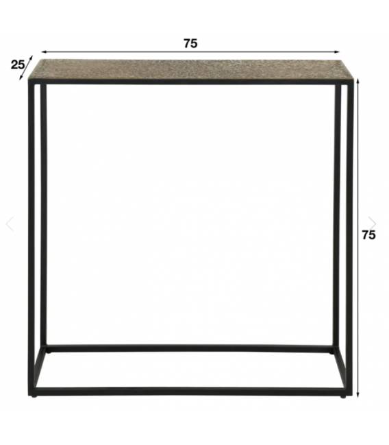 Konsolė METALLIC 75x25 bronzinė/juoda