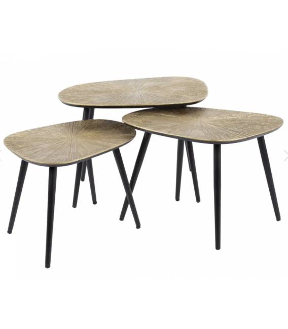 Kavos staliukų komplektas RAY 40x50/51x62/43x54 rudas (3vnt.)