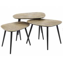 Kavos staliukų komplektas RAY 40x50/51x62/43x54 rudas (3vnt.)