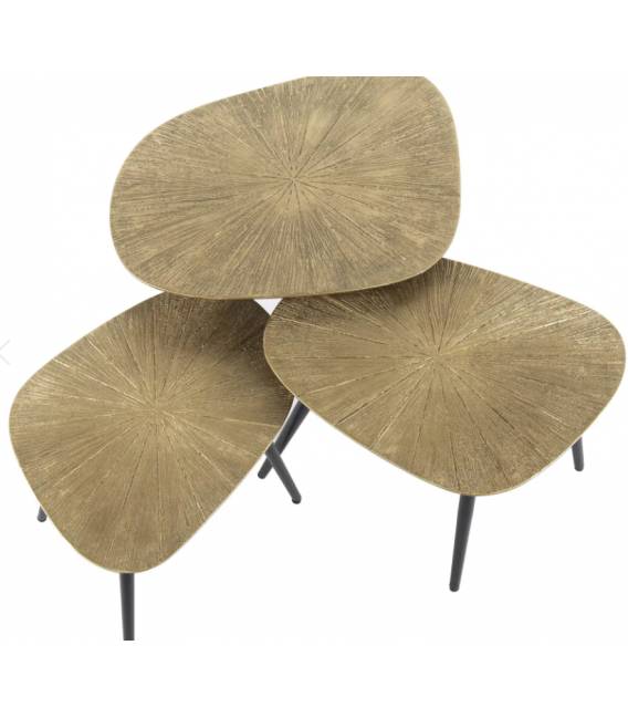 Kavos staliukų komplektas RAY 40x50/51x62/43x54 rudas (3vnt.)