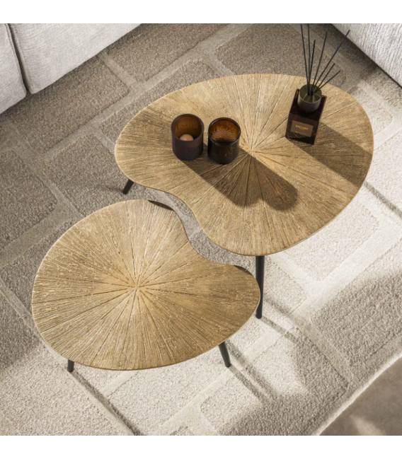 Kavos staliukų komplektas RAY 56x71/47x58 rudas (2vnt.)