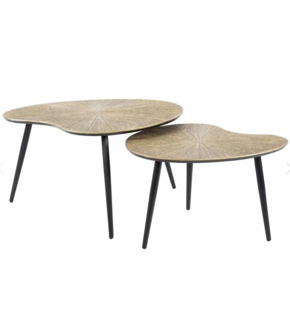 Kavos staliukų komplektas RAY 56x71/47x58 rudas (2vnt.)