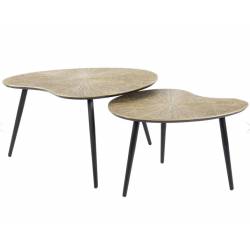 Kavos staliukų komplektas RAY 56x71/47x58 rudas (2vnt.)