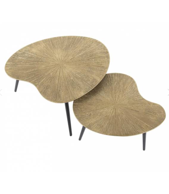 Kavos staliukų komplektas RAY 56x71/47x58 rudas (2vnt.)