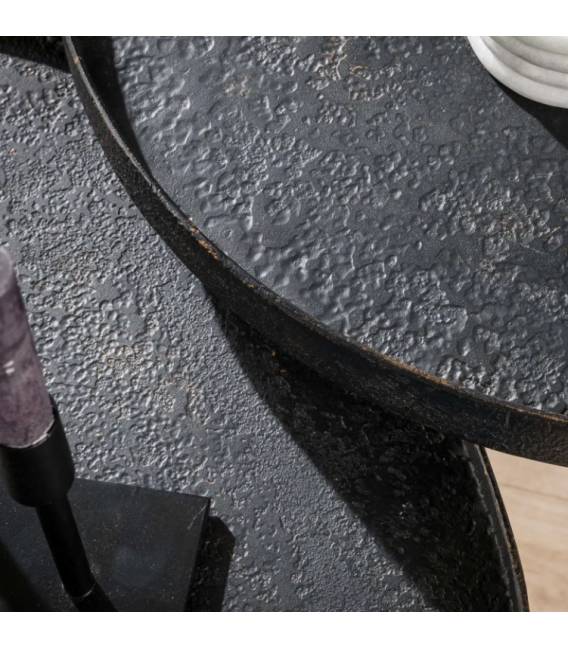 Kavos staliukų komplektas METALLIC Ø58/Ø76 pilkas/rudas (2vnt.)