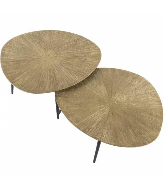 Kavos staliukų komplektas RAY 60x77 rudas (2vnt.)