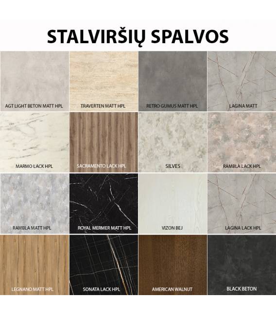 Kavos staliukų komplektas MERCEDES MINI Ø70/Ø55 Black Beton/ black