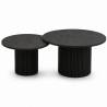 Kavos staliukų komplektas TARIFFA Ø70/Ø55 black beton/ black (2 vnt.)
