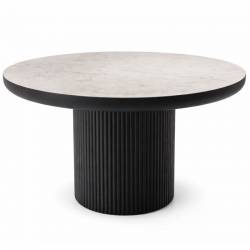 Išskleidžiamas stalas TARIFFA Ø120(200) silves / black