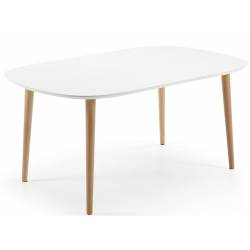 Išskleidžiamas stalas OAKLAND 160(260)x100 baltas