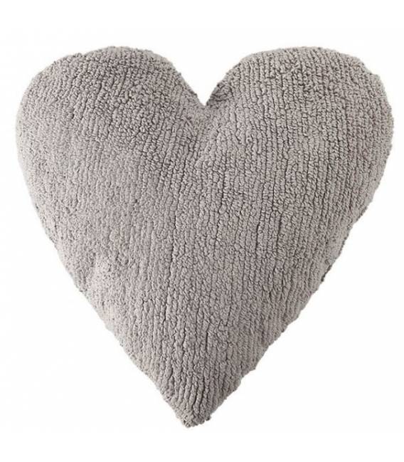 Skalbiama vaikiška pagalvėlė Heart Light Grey 50x45 cm