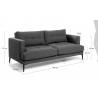 Dvivietė sofa VINNY tamsiai pilka