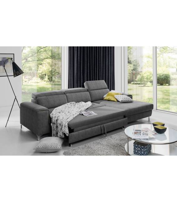 Minkštas kampas AVONEGA 280x170 pilkas