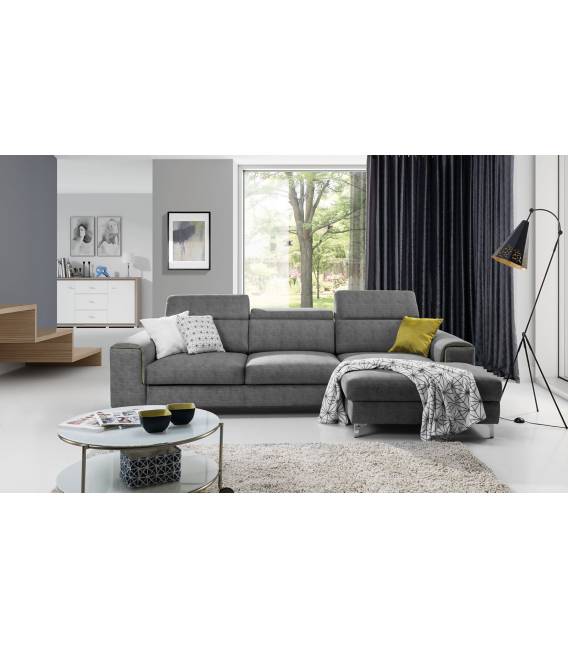 Minkštas kampas AVONEGA 280x170 pilkas