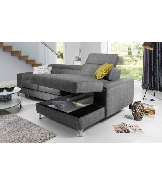 Minkštas kampas AVONEGA 280x170 pilkas