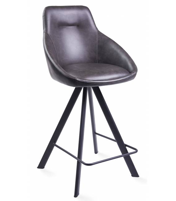 Pusbario kėdė ALUMNA PU tamsiai pilka/sukasi