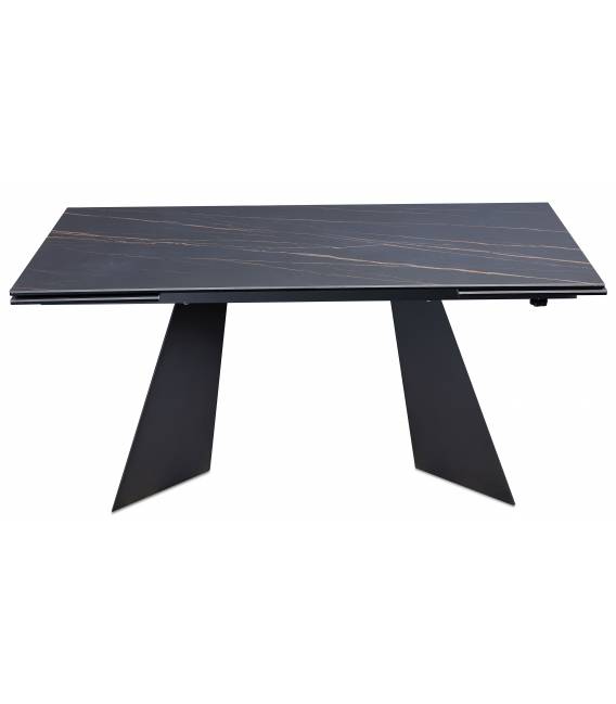 Išskleidžiamas stalas DORIANO 160(240)x90 juodas su rudu