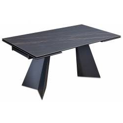 Išskleidžiamas stalas DORIANO 160(240)x90 juodas su rudu