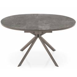 Ovalus išskleidžiamas stalas GIOVE 140(190)x100 lead grey