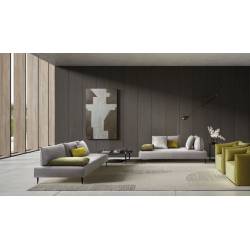 Minkštas kampas BACIO 333x187 pilkas