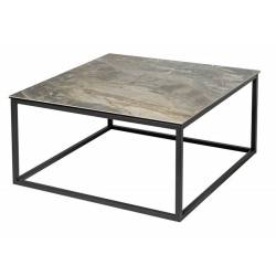 Kavos staliukas OPTIC 75x75 pilko marmuro imitacija