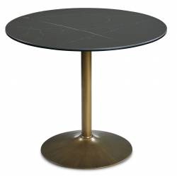 Apvalus stalas BARI Ø90 juodai margas