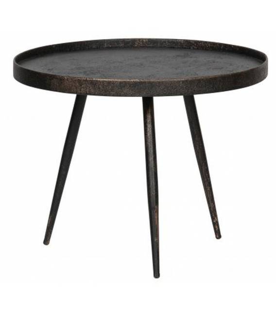 Šoninis staliukas BOUNDS L WOOD Ø58 juodas/rudas