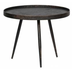 Šoninis staliukas BOUNDS L WOOD Ø58 juodas/rudas