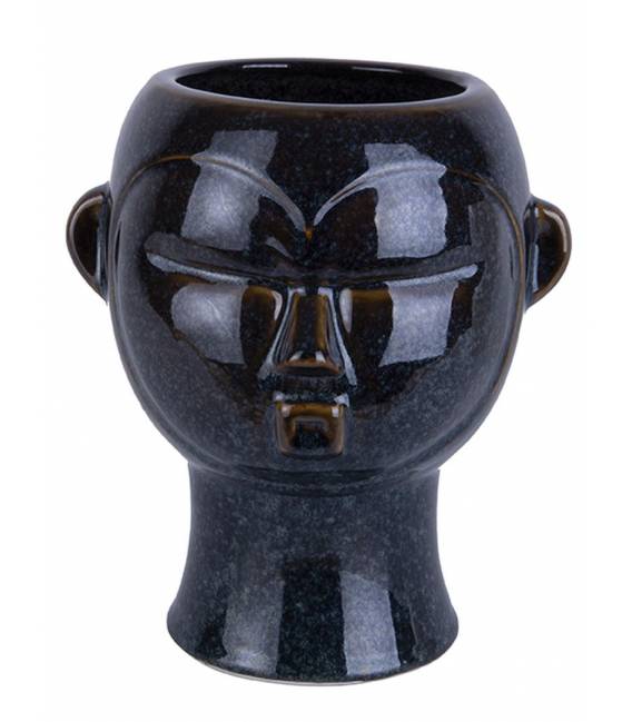 Vaza MASK ROUND tamsiai ruda