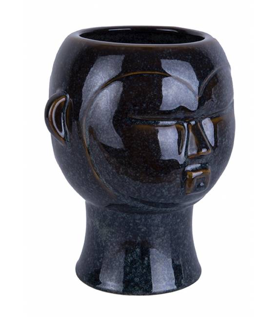 Vaza MASK ROUND tamsiai ruda