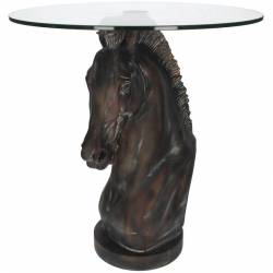 Šoninis staliukas HORSE Ø50 rudas