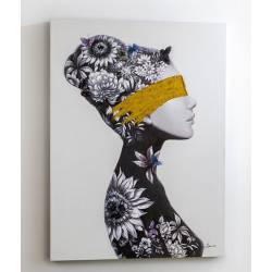 Paveikslas PERFIL 90x120 juodas/baltas