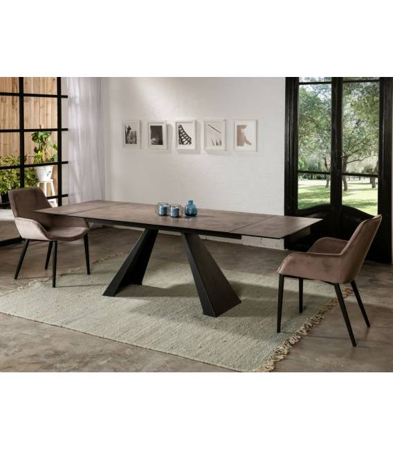 Išskleidžiamas stalas ALAI 160(240)x90 rudas