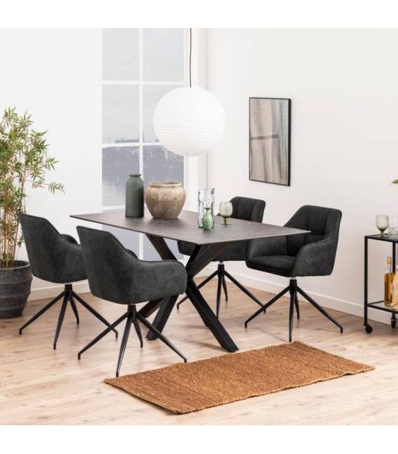 Krėsliukas 91546 tamsiai pilkas/sukasi