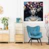 Paveikslas FLOWER ART LADY 120x120 margas