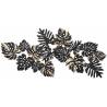 Dekoracija FERRO DARK LEAF 133x63 juoda