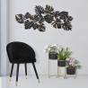Dekoracija FERRO DARK LEAF 133x63 juoda