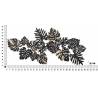 Dekoracija FERRO DARK LEAF 133x63 juoda