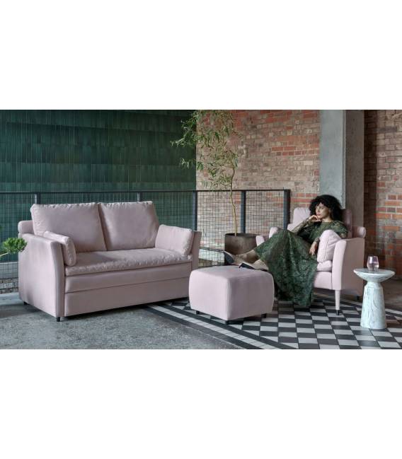 Sofa-lova ASPEN 167x92 rausva